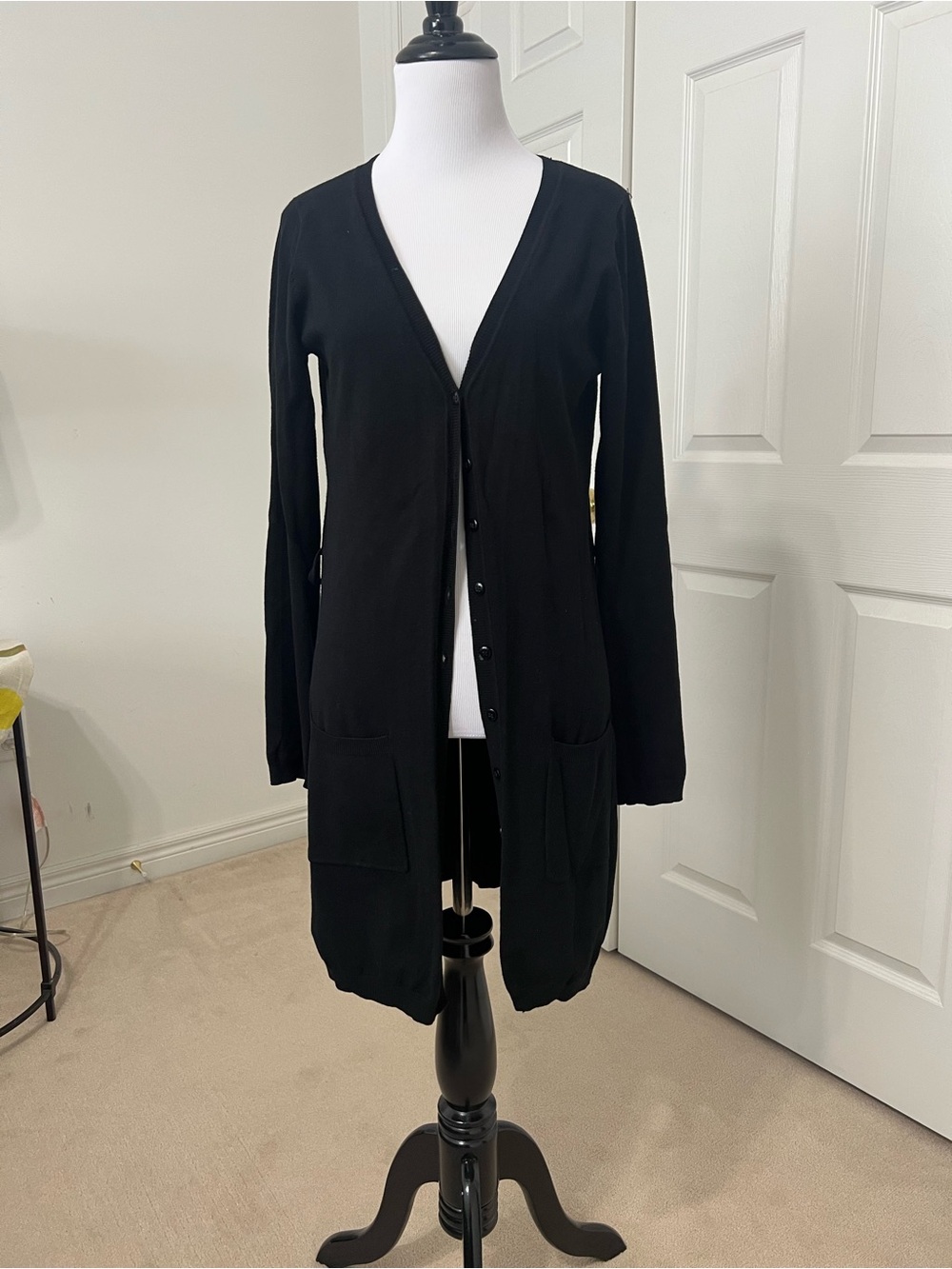 Rina Rossi Black Knit Cardigan Size small